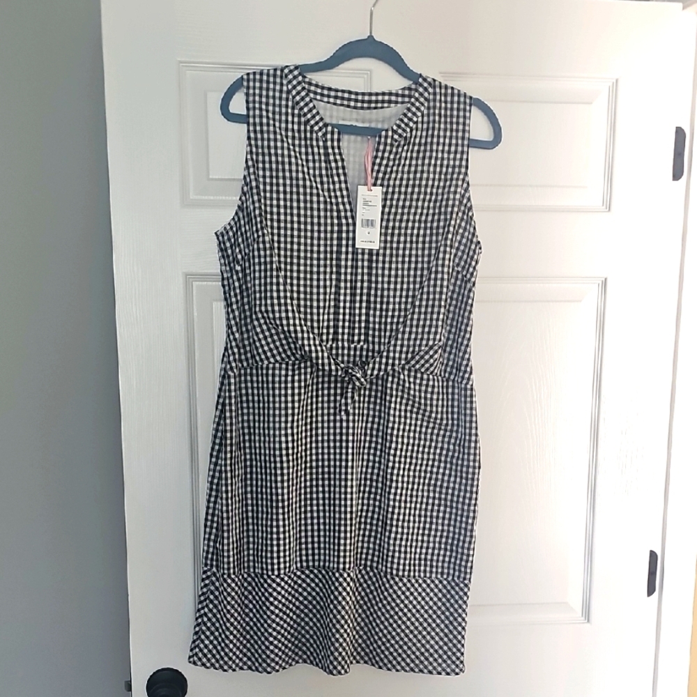 Vineyard Vines Black and White Checkered Dress